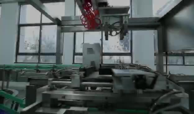 Chemical bottling production packing line.mp4