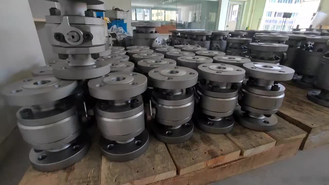 3 Piece Forged Flanged Trunnion Ball Valve.mp4